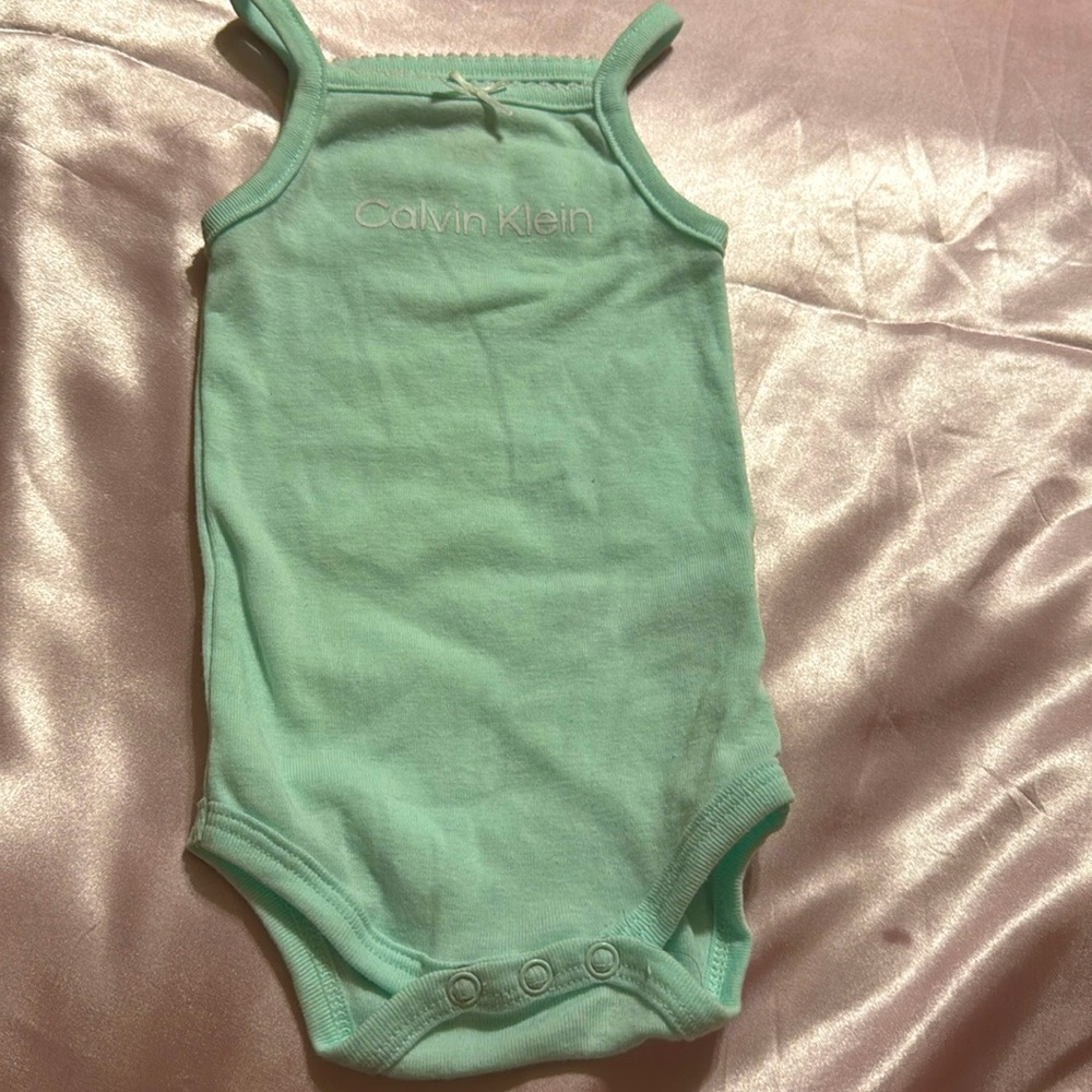 Calvin Klein turquoise shirt bodysuit